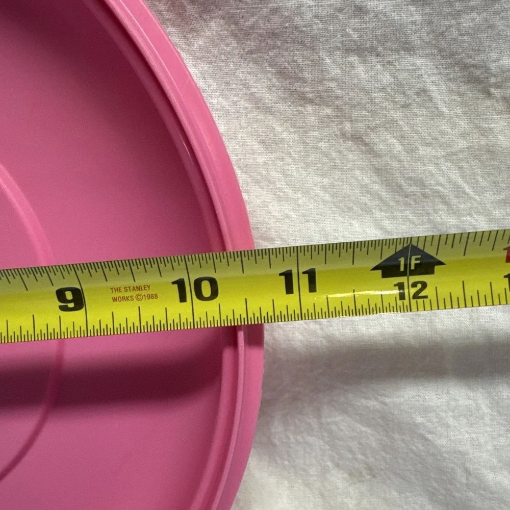 Tupperware 1709 Pink Round Replacement Lid Only‎ Fits Divided Serving Tray 1708